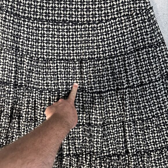 Max Studio Maxi Skirt Women’s Size M Tiered Chiffon Boho Ditsy Girl Ruffle Hem - Picture 6 of 15